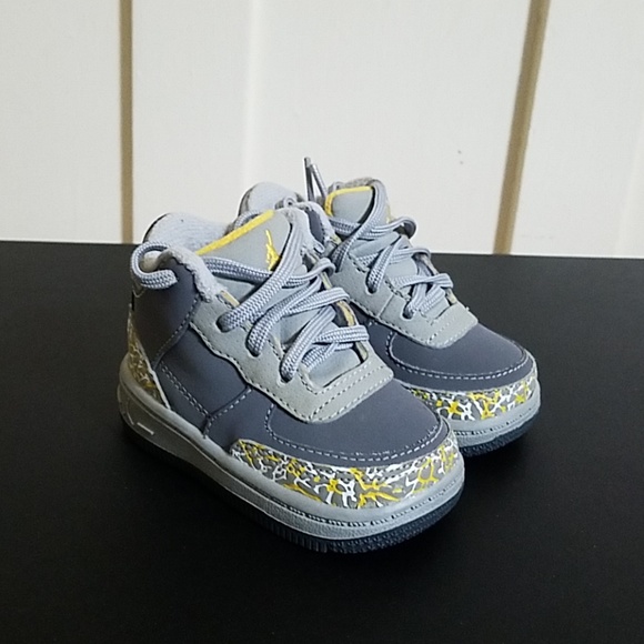 charcoal and yellow jordans